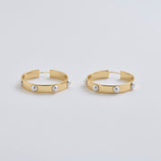 Pearl Polkadot Hoops