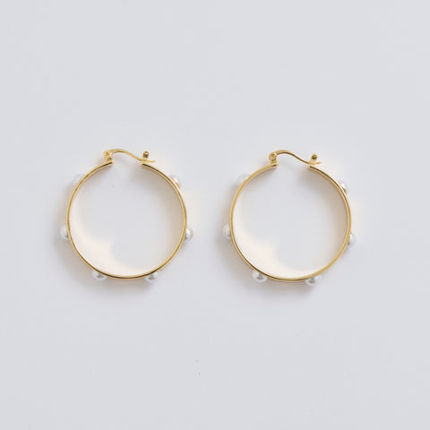 Pearl Polkadot Hoops