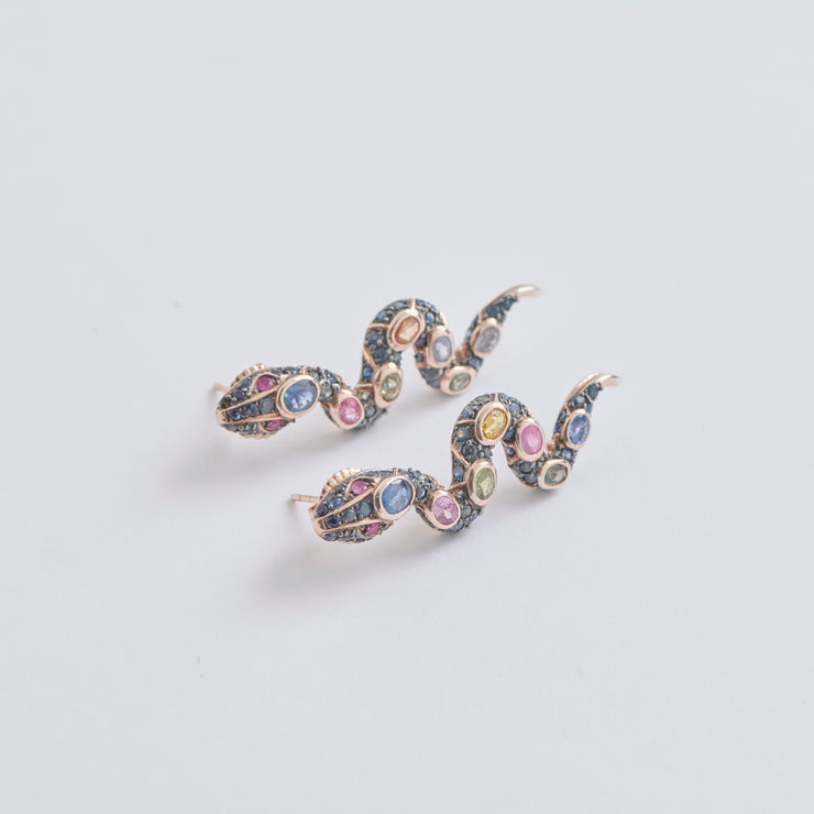 Serpentine Deluxe Gemstone Earrings
