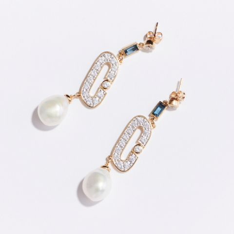 Icon Earrings - Pearl - Gold