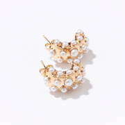 Carlotta Earrings - Pearl - Gold