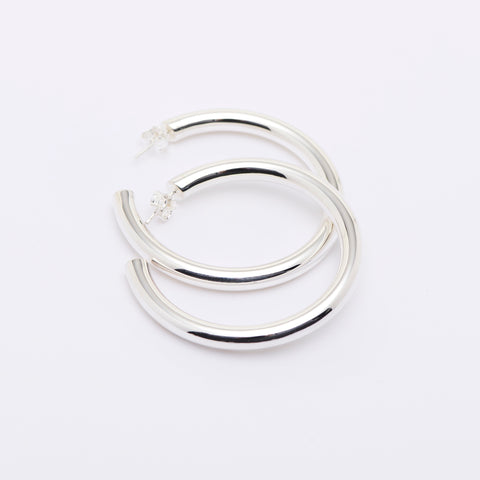 Infinity Hoops - Silver