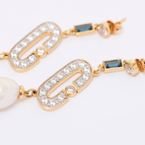 Icon Earrings - Pearl - Gold