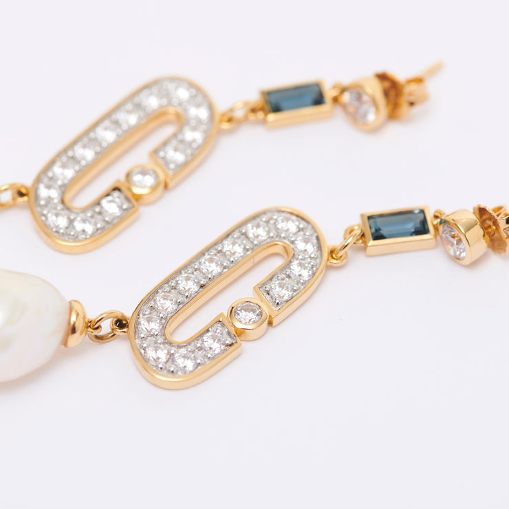 Icon Earrings - Pearl - Gold
